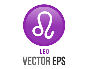 Vector gradient purple Leo astrological sign icon in the Zodiac,  represents lion.Vector gradient purple Scorpio astrological sign icon in the Zodiac,  represents Scorpion