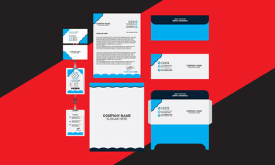 Corporate identity vector stationery design template. Easy editable abstract graphic.