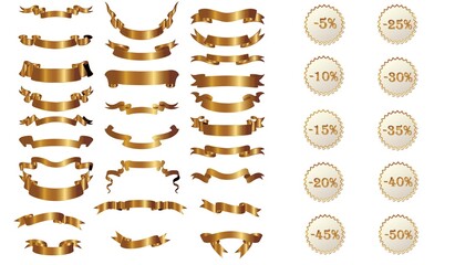 Vector gold ribbons  © Paolo