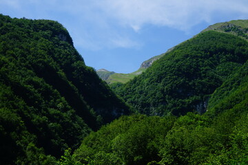 Gran Sasso mountains on a summer trekking day, Abruzzo, Italy