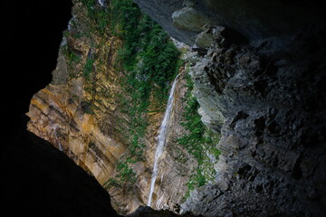 Hidden waterfall view
