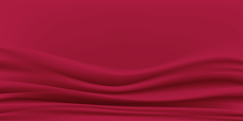 Abstract vector background luxury Crimson cloth or liquid wave.Abstract red fabric texture background.Rippled wavy silk.Shiny cotton fabric.Cloth,satin soft wave.Crimson background.Vector illustration