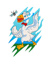 Сrazy goose, 2d stylization