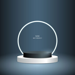 3D realistic product display with simple background, elegant color combination.files can be edited.