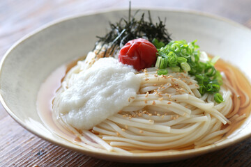 夏の冷やしぶっかけうどん