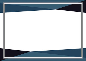 line simple frame for certificate. Straight border and triangle frame
