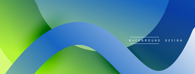 Abstract overlapping lines and circles geometric background with gradient colors