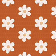Cheerful Textured Floral Pattern