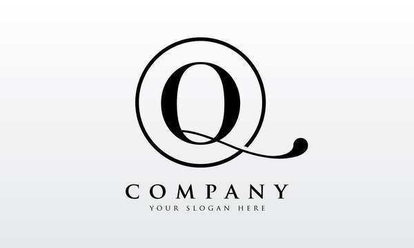 Initial Q letter Black Color with White Background Logo Design vector Template. Creative Letter Q Logo Design