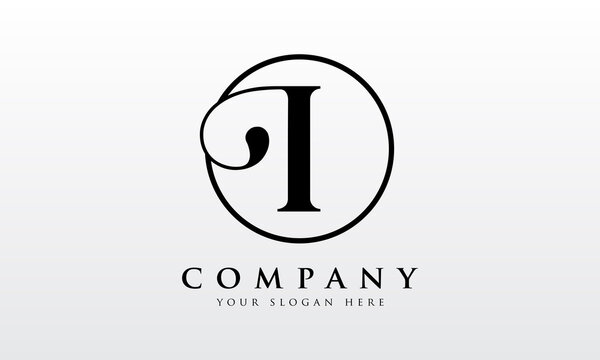 Initial I letter Black Color with White Background Logo Design vector Template. Creative Letter I Logo Design