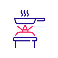 Cooking Stove vector 2 colours icon style illustration. EPS 10 file