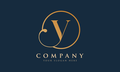 Initial V letter Gold Color With Black Background Logo Design vector Template. Calligraphy Letter V Logo Design