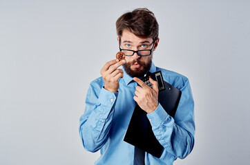 business man finance cryptocurrency bitcoin emotions investment economy