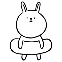 Bunny outline SVG illustration for web, wedsite, application, presentation, Graphics design, branding, etc.