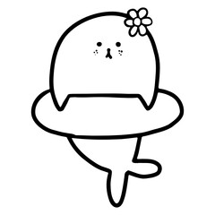 seal outline SVG illustration for web, wedsite, application, presentation, Graphics design, branding, etc.