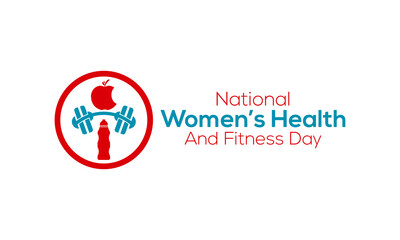 National women’s health and fitness day banner, poster, card, background design.