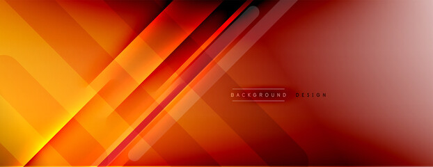 Abstract background - lines composition created with lights and shadows. Technology or business digital template. Trendy simple fluid color gradient abstract background with dynamic