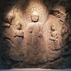 Fototapeta na wymiar stone carving of buddha