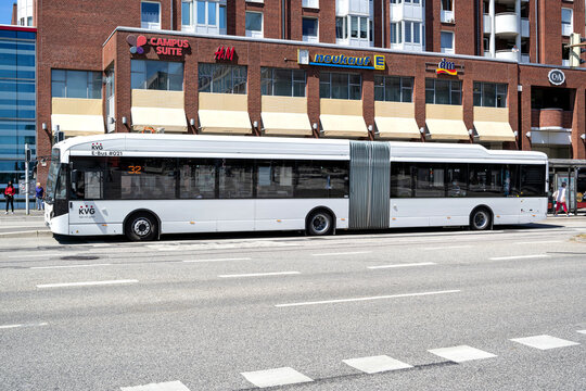 KIEL, GERMANY - JUNE 16, 2021: KVG VDL Citea Electric articulated bus