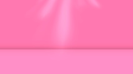 Obraz premium Pink background with sun lights for product.
