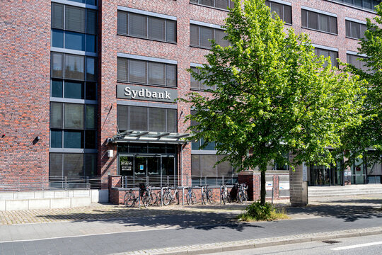 KIEL, GERMANY - JUNE 16, 2021: German branch of Danish Sydbank