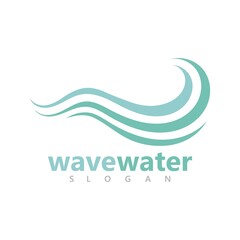 Fototapeta na wymiar Abstract water splash waves logo