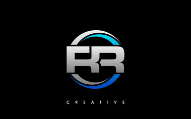 Fototapeta premium RR Letter Initial Logo Design Template Vector Illustration