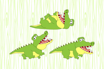 cute crocodile animal cartoon illustration
