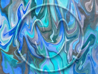 笑顔が浮かび上がってくる抽象的カラフル背景