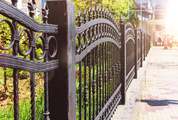 Wrought Iron Fence. Metal fence
