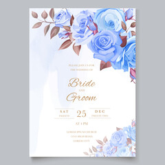 elegant floral wedding invitation template