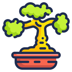 bonsai line icon