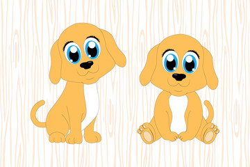 Fototapeta premium cute dog animal cartoon illustration