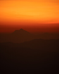 Fototapeta na wymiar Beautiful Sunset background in warm color tone 