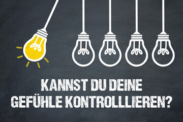 Fototapeta premium Kannst du deine Gefühle kontrollieren?