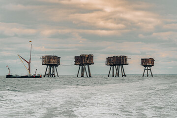 Whitstable Sea Forts WWII World War II Army Navy Maunsell Forts Defence Gun Towers Offshore Sea River