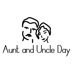 Aunt and Uncle Day, idea for a poster or postcard for the holiday