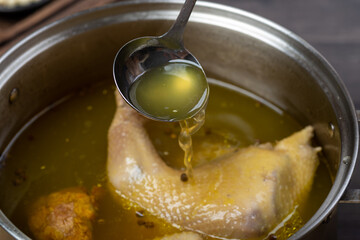 Chinese traditional food, delicious stewed chicken soup