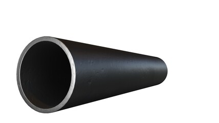 Round pipe rolled metal - isolated conceptual industrial 3D illustration