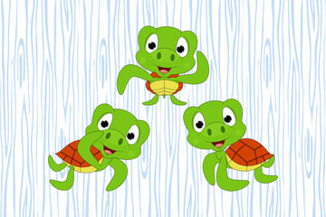cute turtle animal cartoon