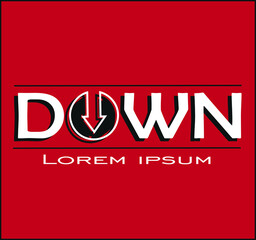 down logo