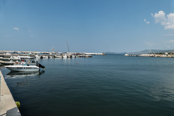 Fototapeta na wymiar Greece, Nea Skioni, the fishing port
