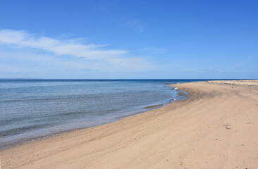 Sand Beach and Ocean Waters on Cape Cod