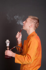 man with a hookah
