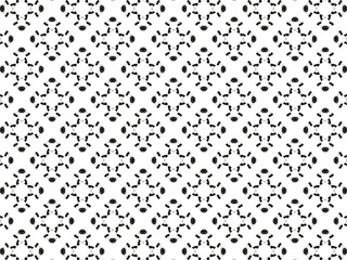 Geometric dough doodles in black on white background