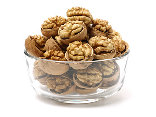 walnuts on a white background
