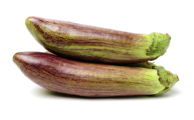aubergine on white background