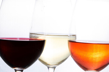 red wine pouring into glass