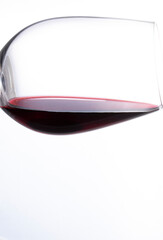red wine glass on white