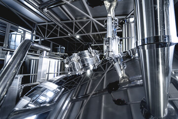 Craft beer brewing equipment in privat brewery